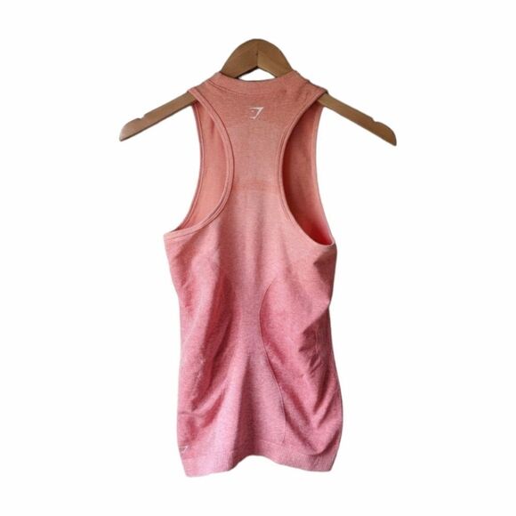 Gymshark Seamless Ombre Peach Pink Activewear Tank Top sz S - Picture 7 of 11